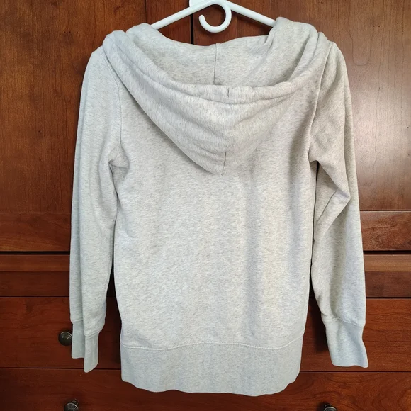 GAP Light Gray Full Zip Hooded Sweatshirt Size XS - Picture 2 of 7